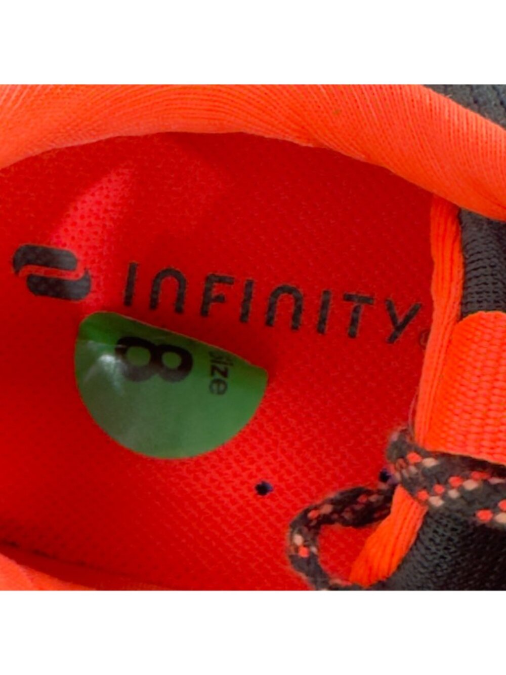 INFINITY Women's Infinite Black/Neon Coral Athletic Lace Up Nursing Shoes Size 8 - Picture 7 of 13